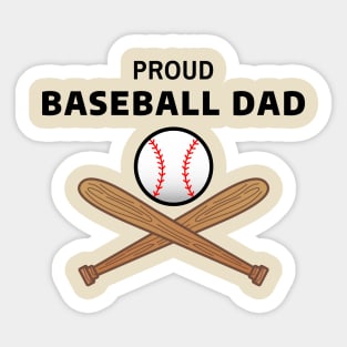 Proud Baseball Dad Sticker